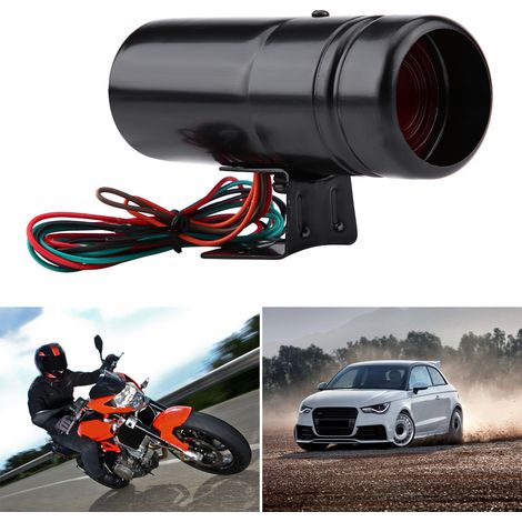 Einstellbarer roter LED-Drehzahlmesser bis 11000 U/min für Auto und Motorrad mit Schaltwarnung