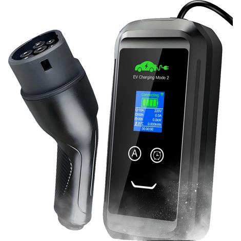 Cargador portátil para vehículos eléctricos, potencia de salida de 3,6 kW, conectividad con la aplicación Tuya, 3,5 m, tipo 2 (1/2)
