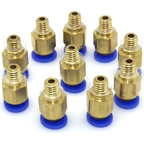 10 Stück PC4-M6 4 mm gerader M4-Gewindeanschluss für 3D-Drucker