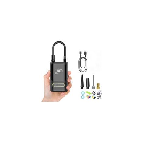 Mini pompa d'aria elettrica da 6000 mAh, compressore d'aria portatile senza fili per gonfiare pneumatici da 150 PSI con schermo LCD digitale, pompa d'aria ricaricabile per auto, bicicletta, moto, scoo (1/4)