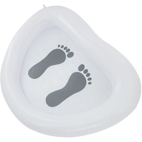 Bassin de bain gonflable pour les pieds - Piscine de pieds gonflable en PVC - Nettoyage des pieds - Semelle propre - Tapis de gravier - Blanc (1/3)