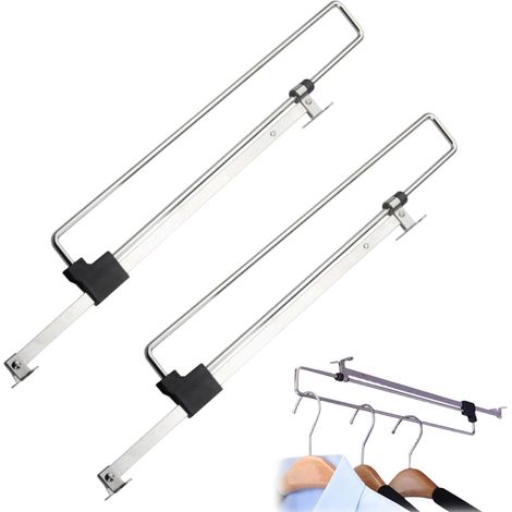 Tringle à Vêtements, Tringle Coulissante Penderie, Tube Télescopique pour Meubles de Stockage, Barre Télescopique Réglable, pour Le Rangement Des Vêtements (1/4)