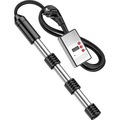 2500-W-Kartuschen-Wassererhitzer – mit digitalem LCD-Thermometer – Edelstahl-Tauchheizkörper – automatische Abschalttemperatur für aufblasbare Pools (1/5)