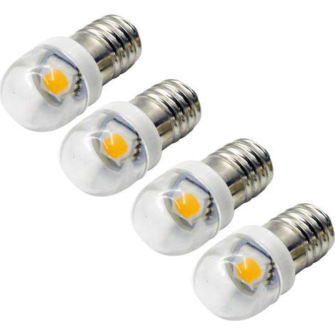 4 pièces 3V 0.2W E10 ampoule LED 5050 1SMD blanc 3000K LED ampoule de remplacement mise à niveau pour phares lampes de poche torche lumières (1/5)