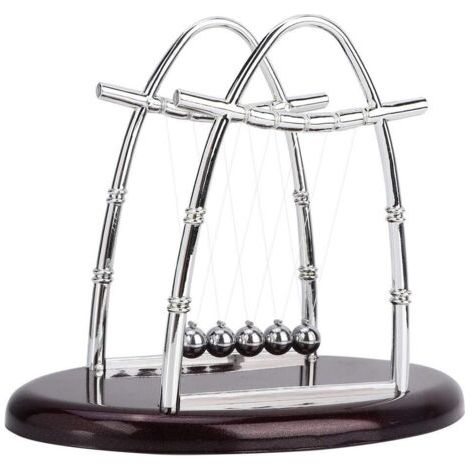 Classic Newton Cradle Balance Balls 5 balles à Pendule illustrent Les lois de Newton avec des balles pivotantes Physique Science Puzzle Desk Decor pour la Maison et Le Bureau(2) (1/5)