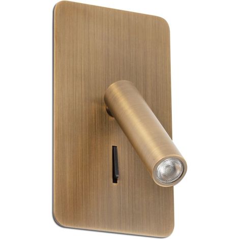 AMXCNOY Applique murale LED Faro Barcelona 3 W, 140 lumens, température de couleur 3000 K, en acier et aluminium, indice de protection IP20, modèle 62111 (1/5)