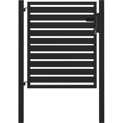 Maison Exclusive - Gartentor Abschließbar Schwarz 100x100 cm Alum