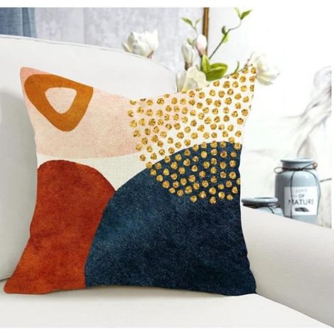 Lot de 4 Housses de Coussin Motif Géométrique Coussin Canapé pour Canapé Salon Chambre taie Oreiller d'Extérieur 45x45cm (1/4)