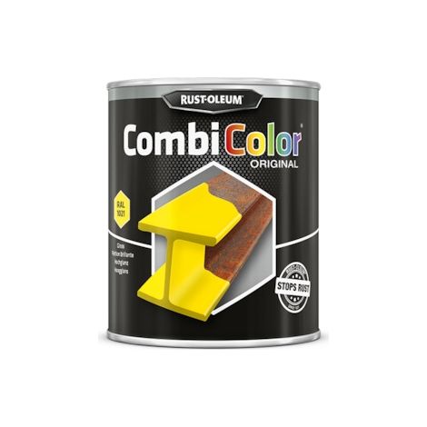 Peinture anti-rouille COMBICOLOR - jaune colza RAL 1021 - 750 mL - RUST-OLEUM