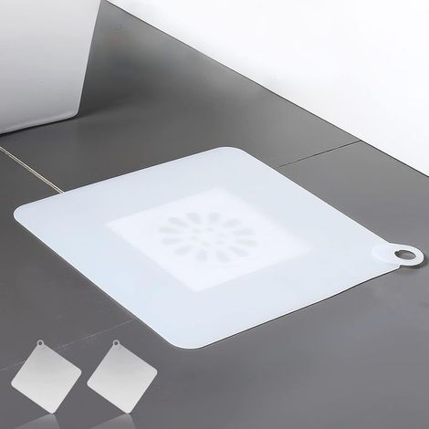 Set mit 2 Duschhaarfängern, Duschablaufabdeckungen, Silikonfilter für Waschbecken/Badewanne/Dusche – Gummistopfen für Bad/Küche (1/5)