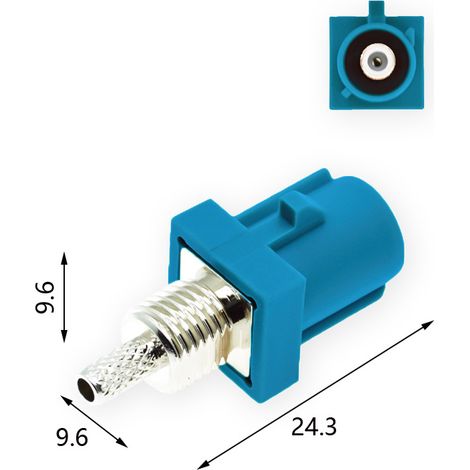 FAKRA-zu-SMA-Adapter, kurzes Steckergehäuse, universeller FAKRA-Z-Kfz-GPS-Anschluss. (1/2)