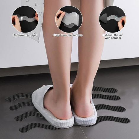 Bandes Antidérapantes Baignoire - PEVA 2 cm x 20 cm - Pour Salle De Bain Douche Escalier Piscine - Lot De 24 Pièces Avec Raclette (1/5)