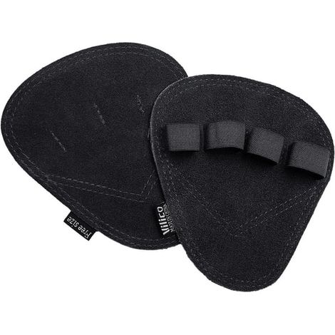 Gants de musculation avec protection de paume en cuir et coussinets de traction pour tractions (1/5)