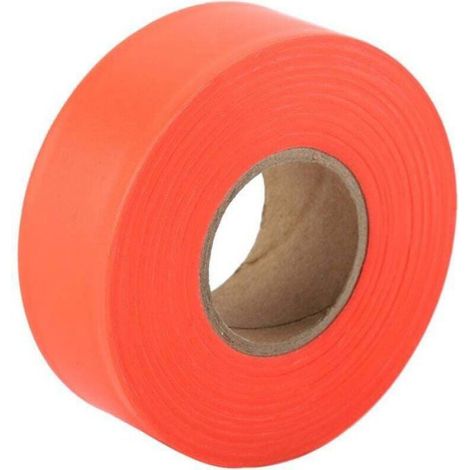 Ruban De Signalisation - Non Adhésif - Orange - 45 cm x 2,5 cm - Pour Camping Et Randonnée - 1 Pièce (1/4)