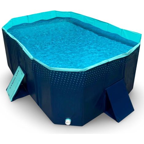Piscina rígida plegable no inflable de PVC 330l para niños y perros.