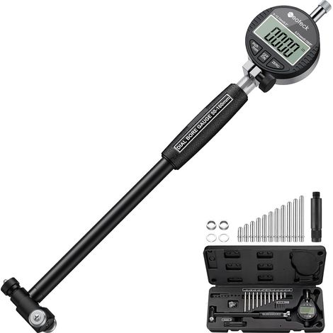 50-160mm Jauge d'Alésage Numérique 12 Têtes Remplaçables Comparateur Intérieur Numérique Précision 0.01mm Mesure de Cylindre Profonde 150mm Outil Métrologie Atelier Auto (1/5)