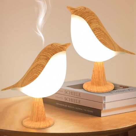 Lot de 2 Lampes de Chevet Tactiles, Lampe de Table Rechargeable 3 Modes Dimmable 3000K-6000K, 1800mAh Sans Fil, Décoration Maison pour Chambre Bureau Cadeau (1/5)