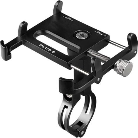 Supporto per cellulare da bicicletta/moto, Aliaj in alluminio, 55-100 mm, nero