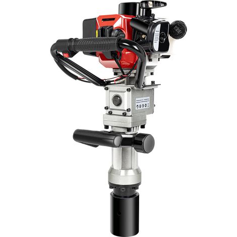Enfonce-pieux thermique 32,6 cm³ 0,9 kW - Pilote de pieux à essence 2 temps - énergie 20-45 J, 2 embouts 55/70 mm (1/5)