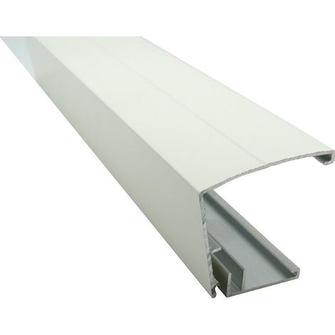 Perfil y tapa lacados atornillables para cubierta de policarbonato 16/32 mm - Blanco RAL 9010 - 4 m