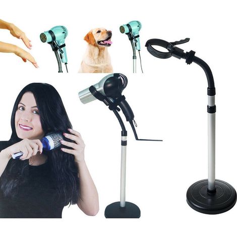 TrAdE Shop Traesio - Porta Phon Asciugacapelli Da Terra 100 Cm Con Solida Base Per Parrucchiere - (1/5)