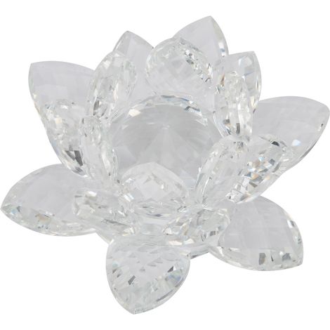 Décoration de Mariage Maison - Ornements en Verre Cristal Lotus Transparent pour Fêtes (1/5)