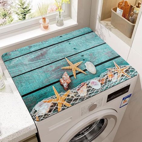 Housse de Machine à Laver,60x60 cm Tapis de Protection Antidérapant pour Dessus de Machine à Laver,pour Machine à Laver,Sèche-Linge,Cuisines,Salles de Bains,Camping Cars (1/5)