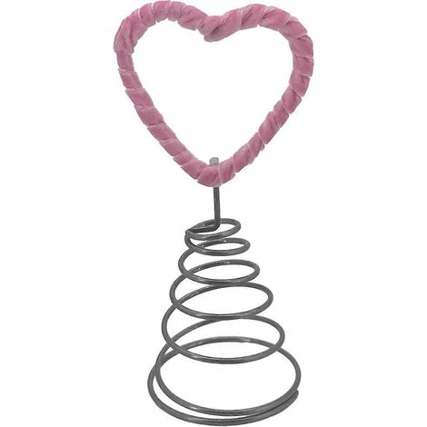 Saint, Valentin cœur cime de sapin rose velours cœur cime de sapin décoration pour la maison mariage fêtes accessoires de fête (1/5)