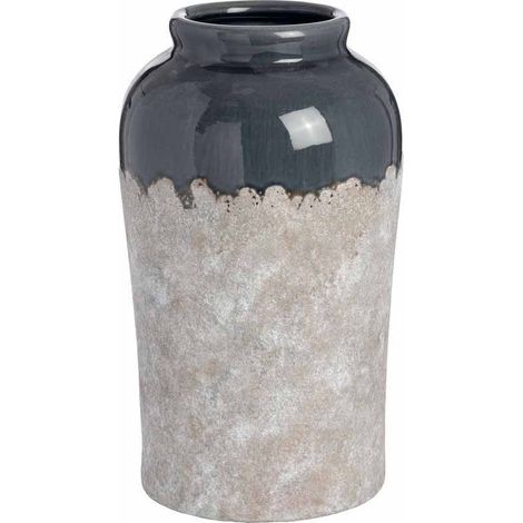 Medium Conran Vase - Ceramic - L22 x W22 x H38 cm - Blue/White