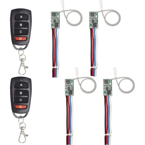 1 Module Interrupteur Sans Fil 433Mhz, Récepteur RF 1 Canal DC 3.6V-30V, Avec 4 Émetteurs Pour Maison (1/5)