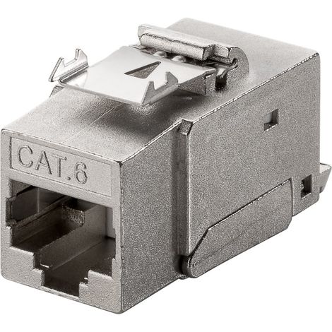 Goobay 90863 Cat 6 Keystone RJ45/hembra, STP, 250 MHz Plata