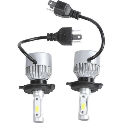 Deux ampoules LED S2 H4 72 W 8000 lm pour phares de voiture (feux de route/croisement), blanc 6000 K.
