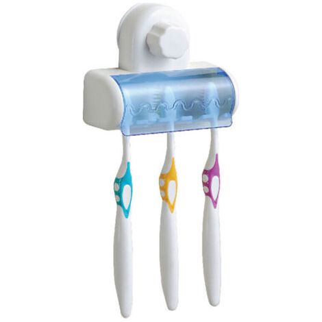 Porte-Brosse à Dents Porte-brosse à dents Brosses à dents Mur suspendu Porte-brosse à dents Coupelles Porte-brosse à dents et porte-dentifrice Organisateur Stand Boîte de Rangement Pour Salle de Bain (1/5)