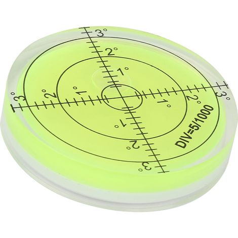 Niveau à bulle rond de 60 mm de diamètre avec échelle pour plateforme de caméra (1/5)