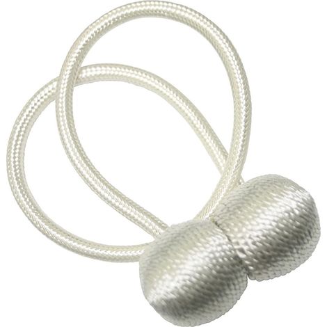 Embrasse pour Rideaux, Plastique, Blanc, 48 cm (1/5)