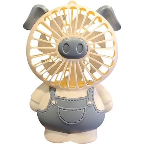 Este mini ventilador portátil tiene un bonito diseño de dibujos animados y es apto tanto para uso en interiores como en exteriores. (1/4)