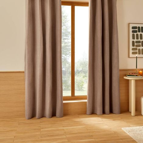 Rideau Occultant à Œillets "Darla" 140x260cm Taupe (1/5)