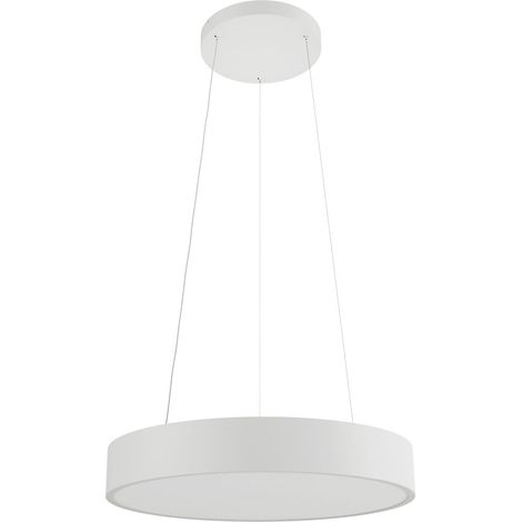 Plafoniera Sospesa TOT XL 60W 115º Diametro 650mm Bianco Opaco con Tecnologia Tuya Smart CCT 2600K-4000K Dimmerabile - Beneito & Faure