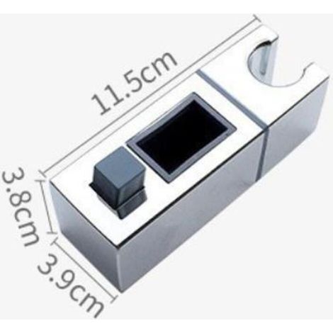 Supporto regolabile e scorrevole per soffione doccia, staffa per doccia in ABS per bagno, asta doccia rettangolare 31 x 18 mm (1/2)