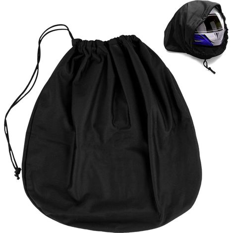 Housse de casque universelle 47x43 cm, protection velours, cordon de serrage (1/5)