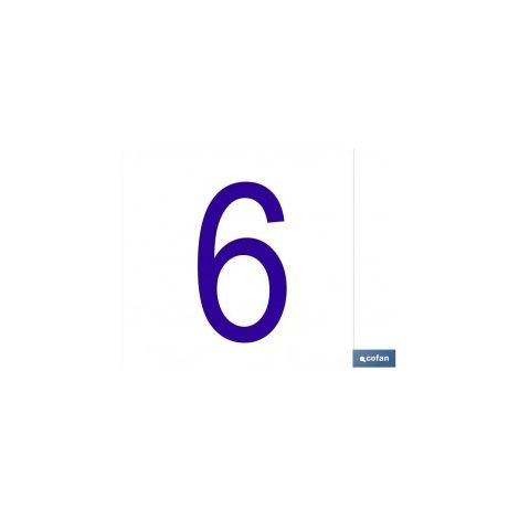 Klebendes glasspack-schild 62x62mm weiß mit blauen Zeichen