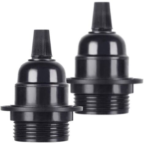 Green Mobility-2 Pcs/Pack Edison Vis ES E27 Ampoule Ampoule Support de Lampe Pendentif Douille Noir Bakélite (1/5)