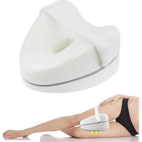 Cojín ergonómico para piernas con correas, alivia el dolor de espalda/cadera, apto para mujeres embarazadas.