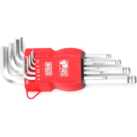 JUEGO LLAVE ALLEN STEIN LARGA CR-V PUNTA BOLA 9 PIEZAS (1/2)