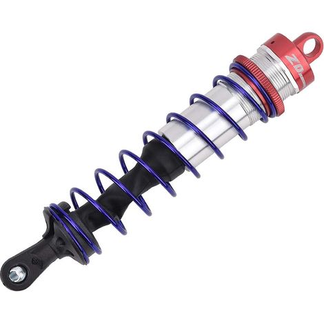 1/8 RC-Car Metall-Öldruckstoßdämpfer, 2 Stück vorne, 2 Stück hinten, 1/8 RC-Car, blau, rot (1/5)