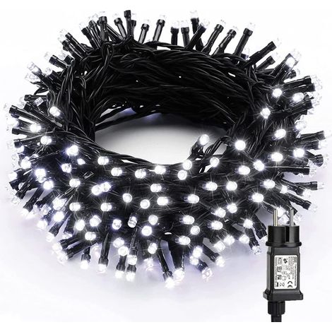 Indoor Outdoor Christmas Lights, 20m 200 LEDs Cold White LED String Lights, 8 Modes Waterproof for Christmas Decorations, Party, Wedding, Tree, Festival, Garden (1/5)