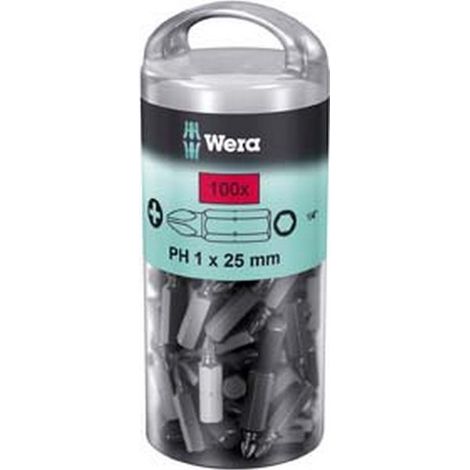 Punta de destornillador Phillips PH2 x 25 mm, 855/1, 100 unidades. - W05072441001 (1/5)