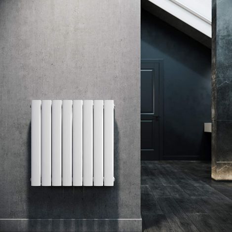 SONNI Paneelheizkörper Horizontal 630 x 616 mm Weiß Badezimmer/Wohnraum Doppellagig Horizontal Heizkörper Badheizkörper Design Flachheizkörper