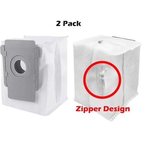Pack of 2 reusable vacuum cleaner bags with zipper, compatible with iRobot Roomba i1, i3, i4, i6, i7, j7 and i8+. - AquaForge (1/4)