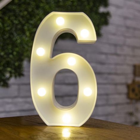 Luminaire Numérique Led - Chiffres Lumineux Pour Décoration Intérieure - Fête Anniversaire Mariage Noël - Lot De 10 Chiffres - Fonctionne Avec 2 Piles AA (1/5)